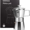 Cafetera de Cristal de 6 Tazas con Filtro de Acero Inoxidable