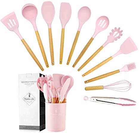Set de utensilios de cocina de silicona de 15 piezas, Set de herramientas  de cocina de silicona nórdica para el hogar, Mode de Mujer