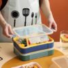 Lonchera Con 3 Compartimentos, Para Niños y Adultos - Imagen 4