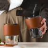 Vaso de Cristal con Tapa y Sorbete de 400ml - Imagen 2