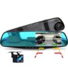 Espejo Retrovisor Tacógrafo HD con Grabación Dual y Visión Nocturna